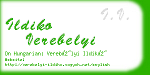 ildiko verebelyi business card